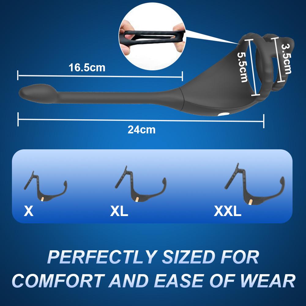 APP Controlled Cock Vibrator Male Prostate Massager Delayed Ejaculation Dual Motor 9 Modes Vibrating Sex Toy For Men CoupleGood product