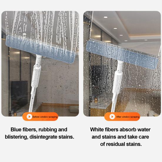 Скребок для чистки окон, двусторонний распылитель, расширительный скребок для мытья окон с длинной ручкой, ручной скребок для окон и зеркал