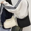 Canvas Bag Solid Color One Shoulder Crossbody Bag