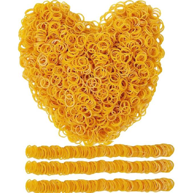 Rubber Bands mini 2000pcs rubber band black 0.5inch small Rubber Band Mini Soft Elastic Bands for Braids Diameter 13mm rubber bands for Office