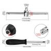 Адаптер со скользящей рукояткой из углеродистой стали с приводом 1/4", 2 шт., удлинитель для торцевого ключа для труднодоступных мест, ремонт автомобиля