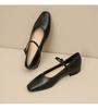 Women's High Heels French Retro Mary Jane Shoes Women's Spring Summer New Simple Small Leather Shoes Flat Bottomed Women's Shoes