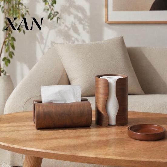 Elegant Facial Tissue Cover for Bedroom Box Holder, Natural Wood Storage Organizer, Decorative Rectangular Desktop Case Office Desk Dispenser,