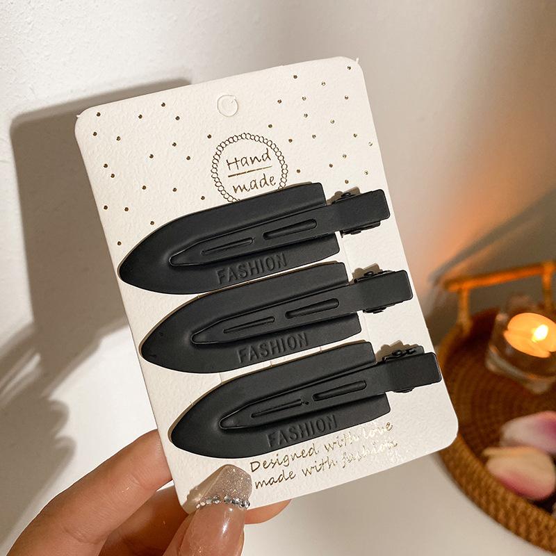 Простые однотонные, без изгиба, бесшовные заколки для волос, боковая челка, заколка для макияжа, аксессуары для умывания лица, шпильки для укладки волос для девочек