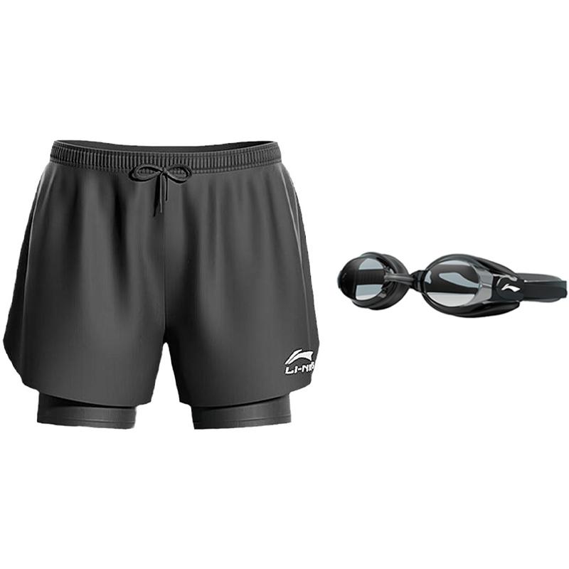 Li Ning Коллекция спортивной моды Плавательные шорты Мужские Черный LSKT606