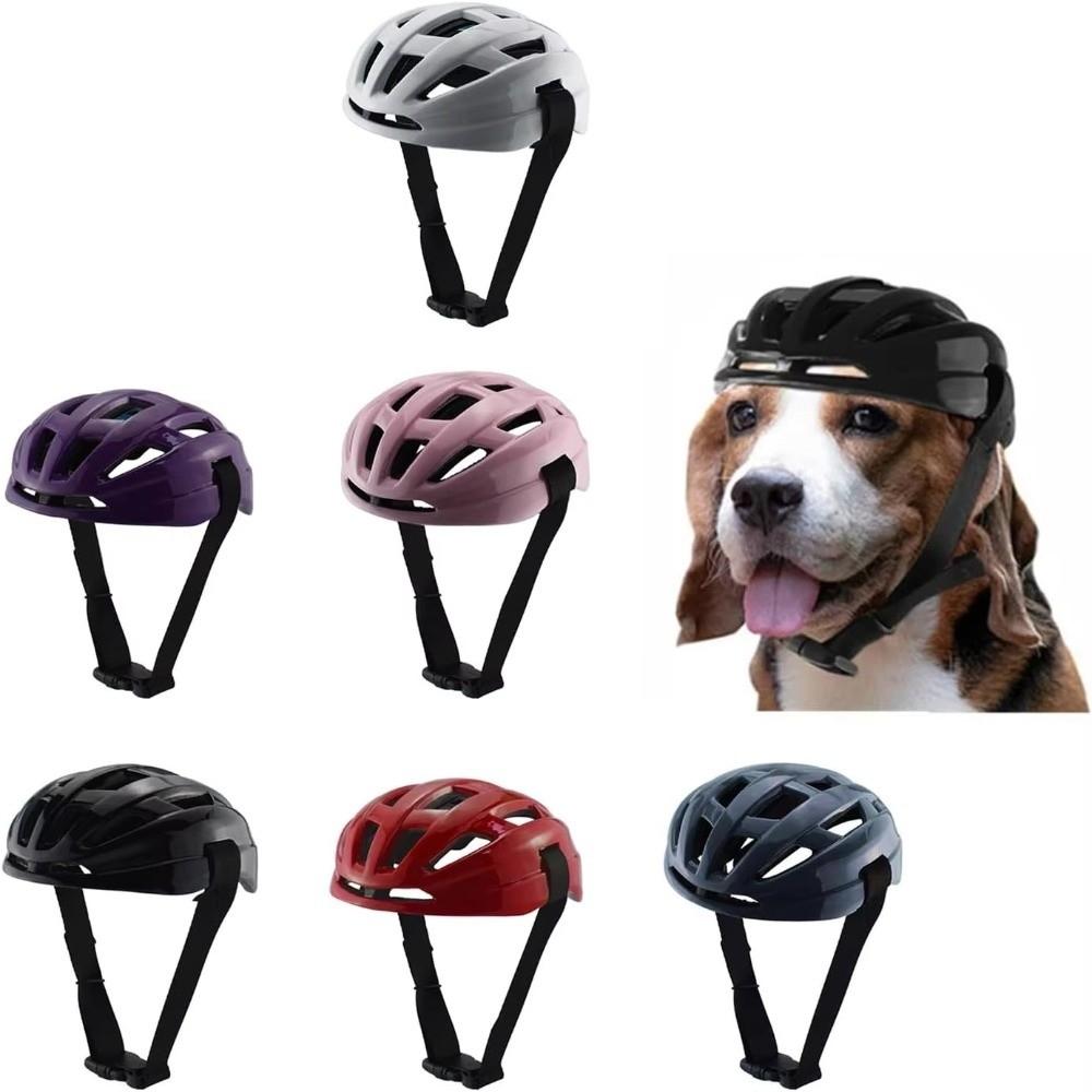 Adjustable Strap Pet Helmet Nylon Strap Dog Motorcycle Hat Fashion Cat Helmet Pet Headwear