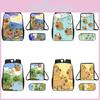 Pattern Capybara Cartoon Backpack Shoulder Bag Pencil Case Three Piece Set