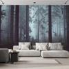 Туманный лес 3d настенные фрески, обои с природным ландшафтом, большие фотообои с пейзажем, настенные наклейки для гостиной, спальни, телевизора, фонового рисунка на стене