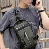 Men's Messenger Bag Backpack Chest Bag USB Socket Outdoor Large Capacity Waterproof Bag