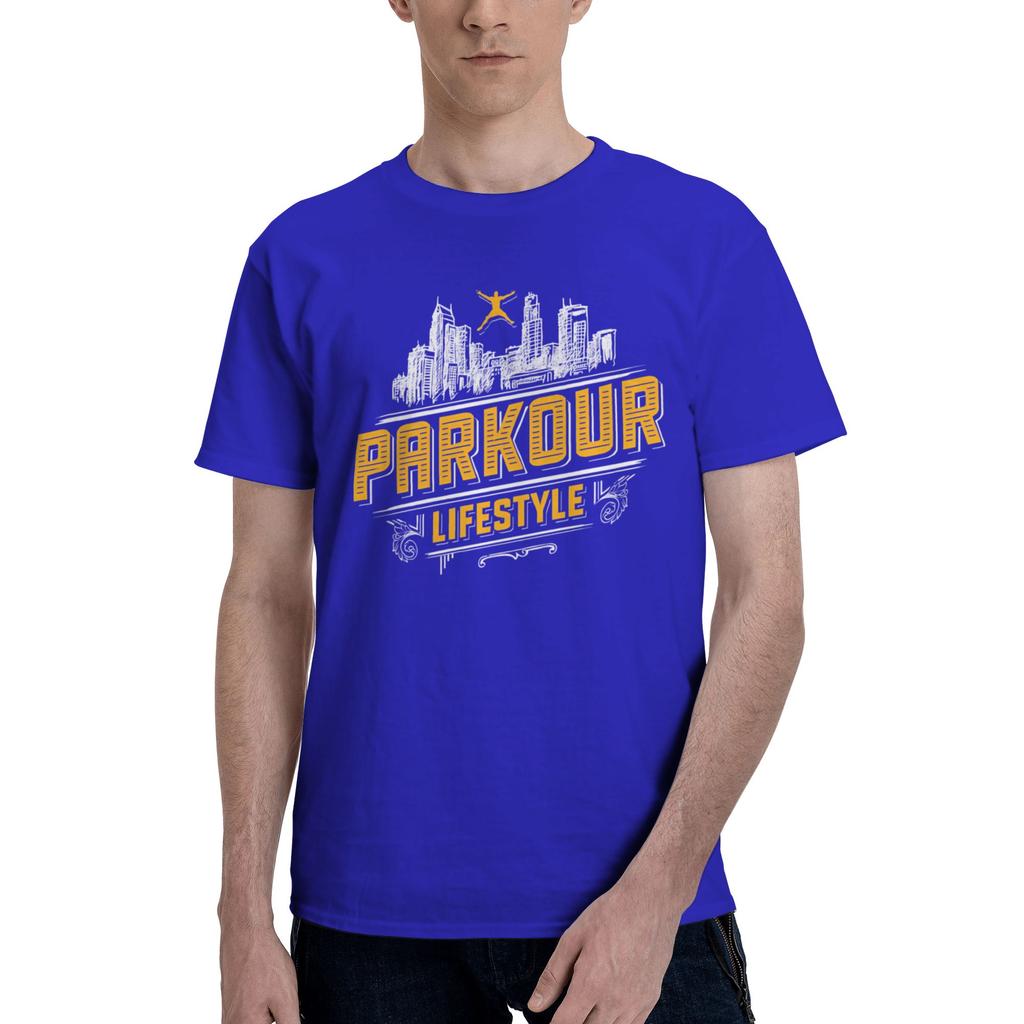 Freerun Freerunning Rooftop Lifestyle Men Parkour Funny Tee Shirt Short Sleeve Crewneck Pure Cotton Adult Clothes TShirt