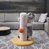 Современная одностолбная маленькая когтеточка-игровой комплекс из сизаля с экологичным дизайном