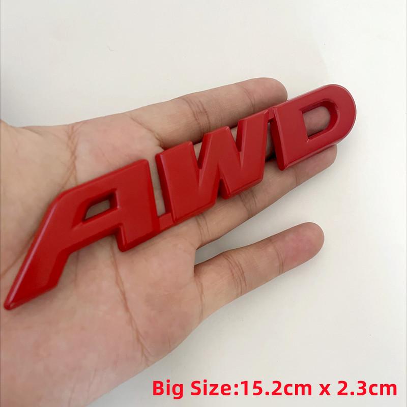 3D Металлическая эмблема AWD, хромированная наклейка на заднюю часть автомобиля, эмблема на хвост, значок, наклейка