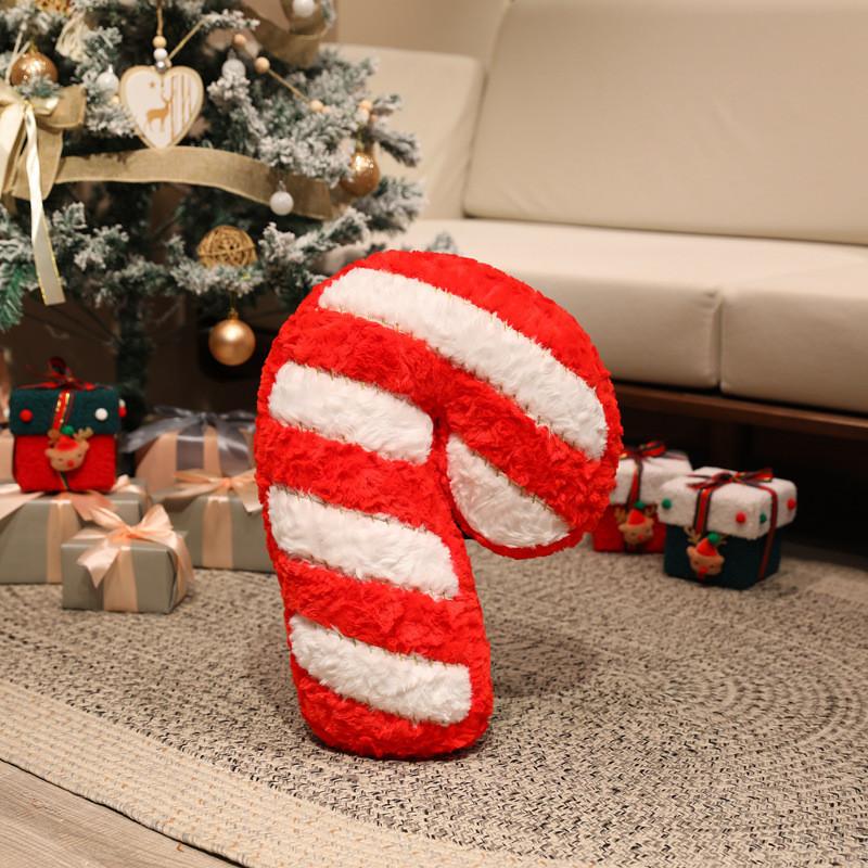Christmas Theme Deer Bell Gingerbread Man Santa Claus Plush Doll Toy Pillow For Festive Atmosphere And Childrens Gift