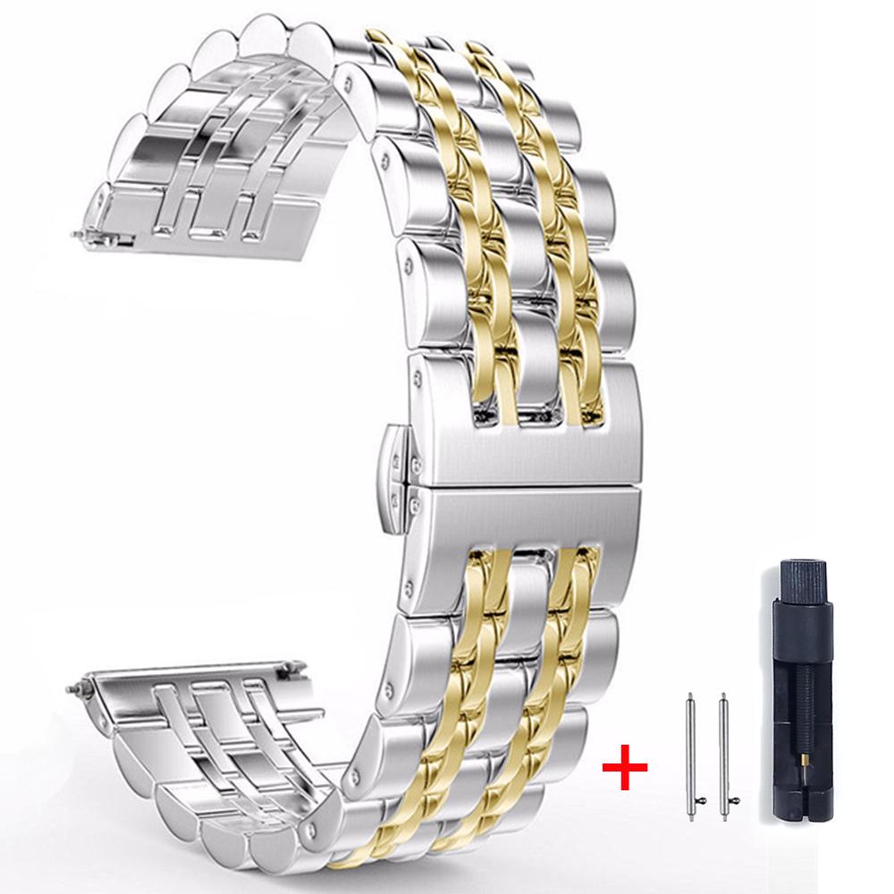Stainless Steel Strap For Amazfit GTR 4 GTR 47mm 2e Metal Mesh Band For Amazfit GTS 4 mini/Bip 3 Pro/Stratos Wristband Bracelet