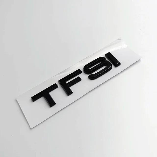 3d ABS Black TFSI Logo TDI Letters Car Trunk Emblem Badge For S A3 A4 A5 A6 A7 A8 Q2 Q3 Q5 Q7 Q8 TFSI TDI Sticker Accessories