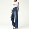 Light Blue Wide Leg Jeans Women Spring Summer Thin Loose High Waist Flowy Straight Long Pants
