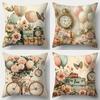 Nostalgic Art Pillow Covers Xcm Doublesided Printed Square Cushion Cases Living Room Decor Throw Pillows No Insert