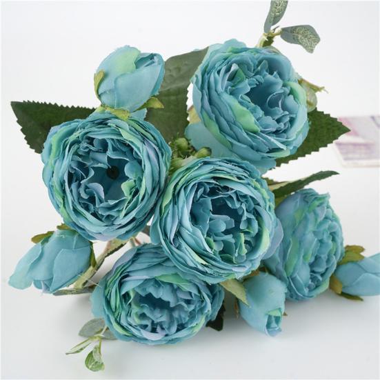 Искусственный цветок Яркий красивый креативный искусственный шелковый букет пионов Домашнее украшение для дома