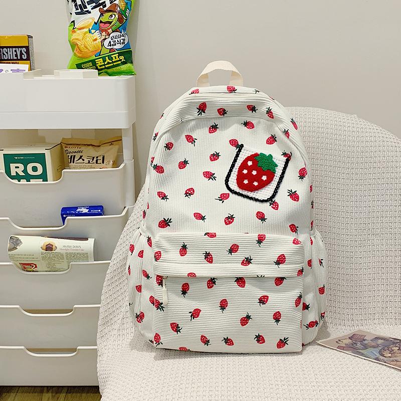 Большая вместимость школьного рюкзака с фруктовым узором