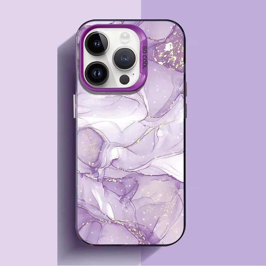 Роскошный Чехол для Телефона с Мраморным Цветовым Рисунком Для iPhone 16 15 14 13 12 11 Pro Max 7 8 Plus XR XS Max Ударопрочный Силиконовый Матовый Чехол