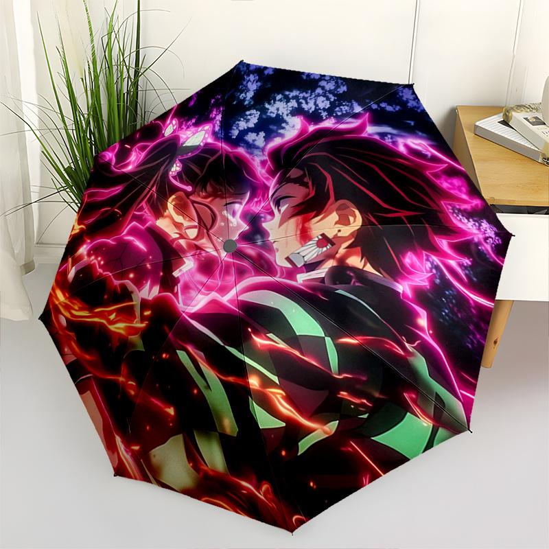 1pc Demon Slayer Character Automatic Opening and Closing Umbrella - Small Umbrella Suitable for Various Occasions G021