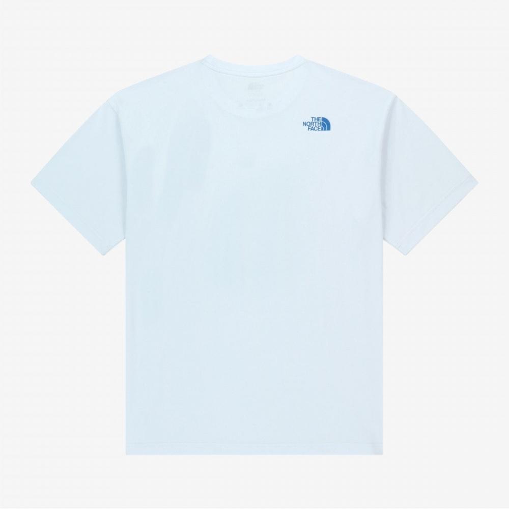 The North Face Men Misty Logo Short Sleeve Round Tee White Nt7ur13j
