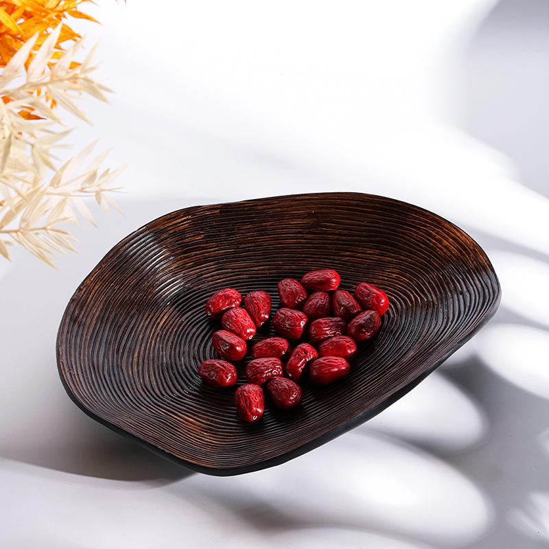 Новый китайский стиль имитация годового кольца лоток украшения модель дома специальный поднос для фруктов закуски современный поднос для хранения аксессуары