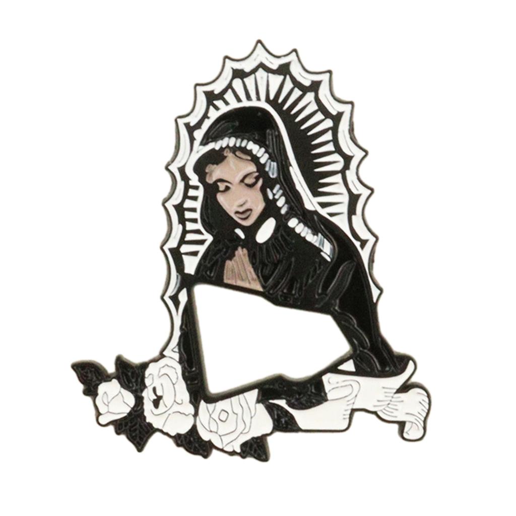 Religious Hat Pin Delicate Hat Embellishment Virgin Themed Lapel Pins Handmade Jewelry Versatile Shirt Bag Badge