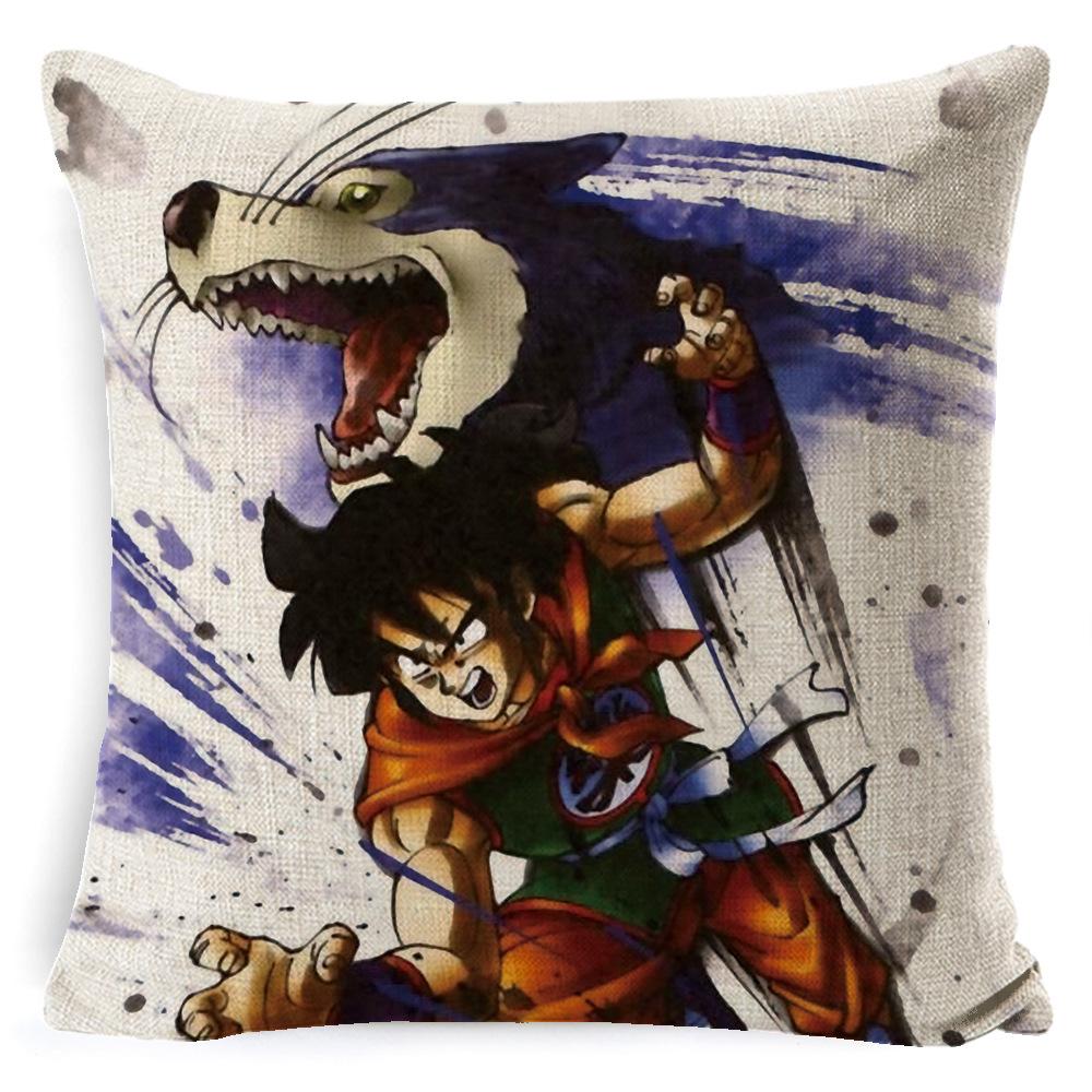 Мультяшная Анимация Dragon Ball Наволочка Лен Супер Мягкая Подушка Дом Dragon Ball Аниме Подушка