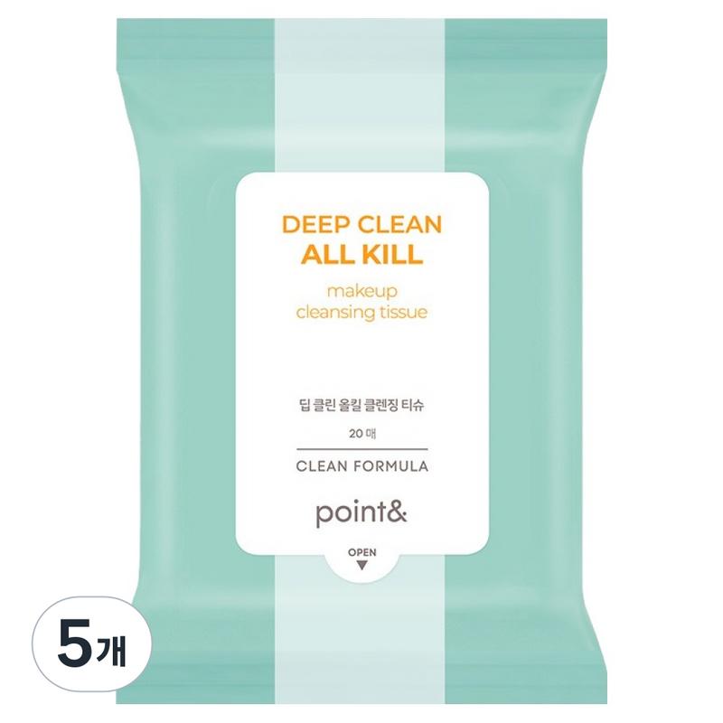 Очищающие салфетки Point & Deep Clean All Kill, 20 шт., 5 шт.