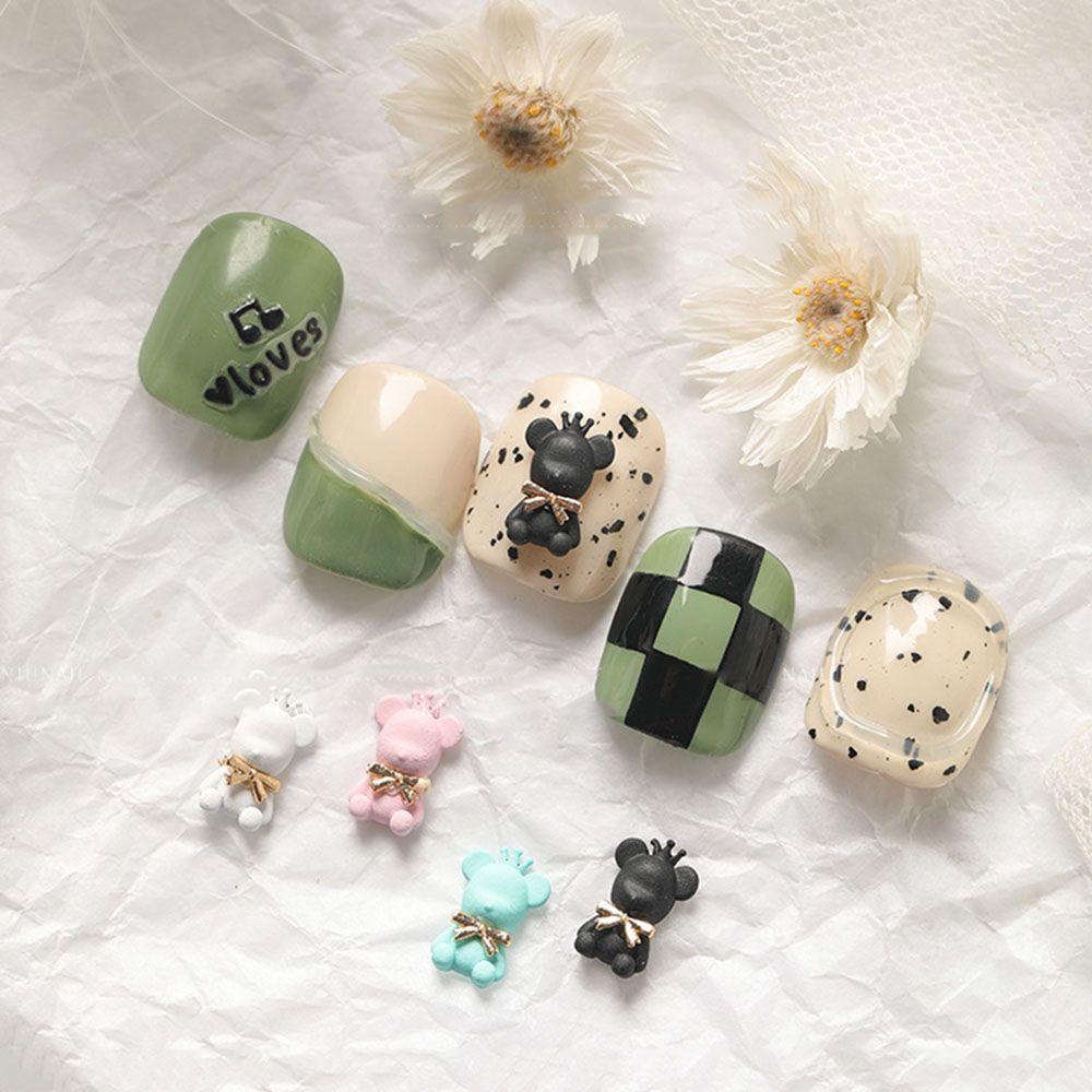 Crown Bear Manicure Cartoon Nail Jewelry Nail Art Ornaments 3D Nail Art Charms Bear Nail Decoration