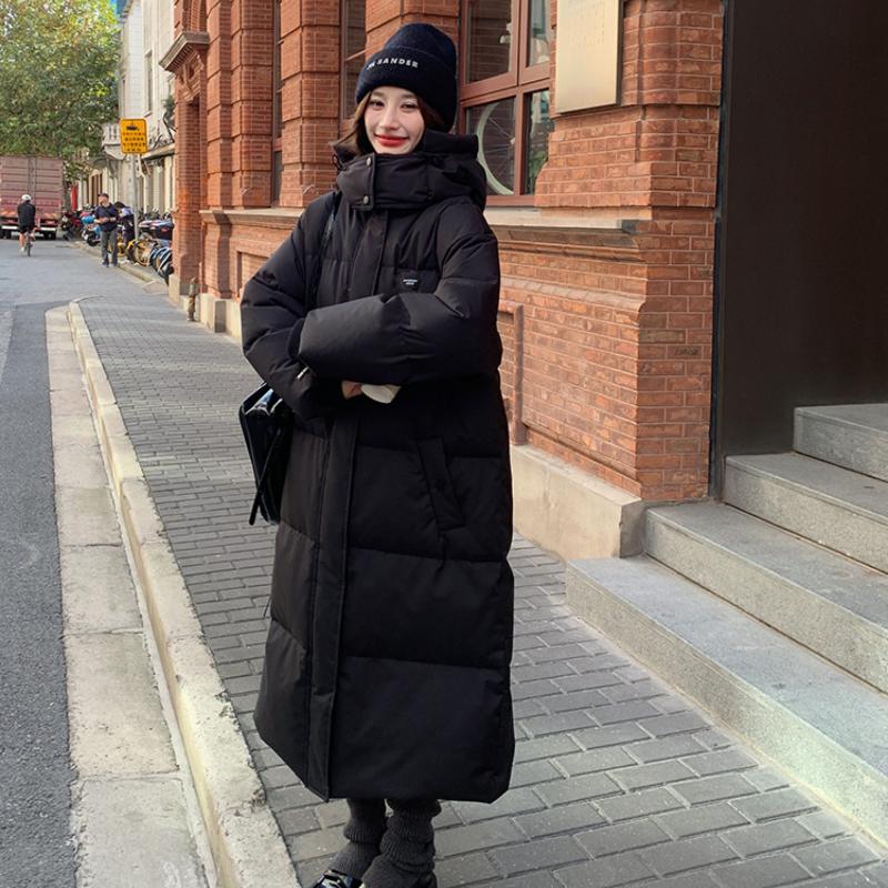 Утолщенная длинная хлопковая куртка для зимней пары, студентов колледжей, пальто выше колена - Выбор влюбленных