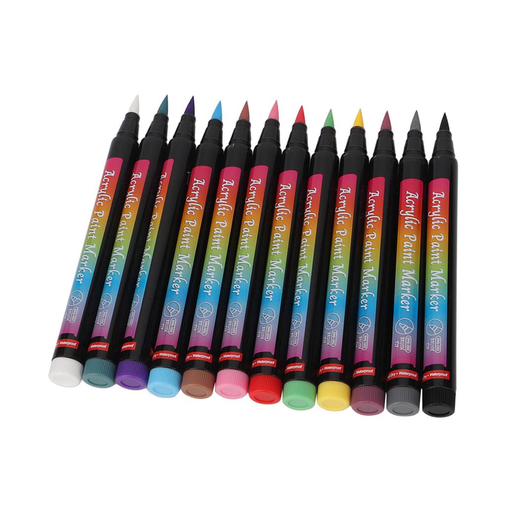 12 шт. Ручки для лака для ногтей, разные цвета, ручка для доттинга, для маникюрных инструментов