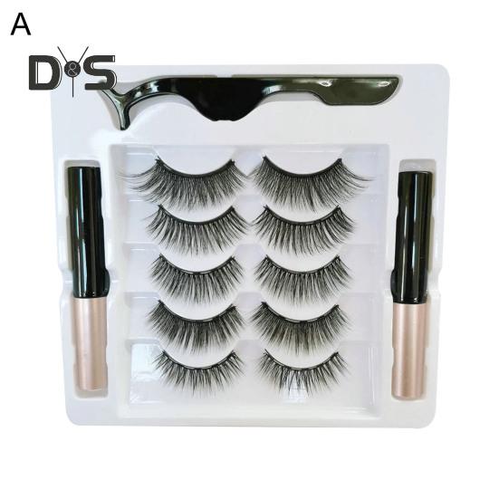 1 набор магнитных ресниц с пинцетом для подводки глаз, естественно выглядящие магнитные накладные ресницы с аппликатором, инструменты для макияжа глаз для женщин и девочек