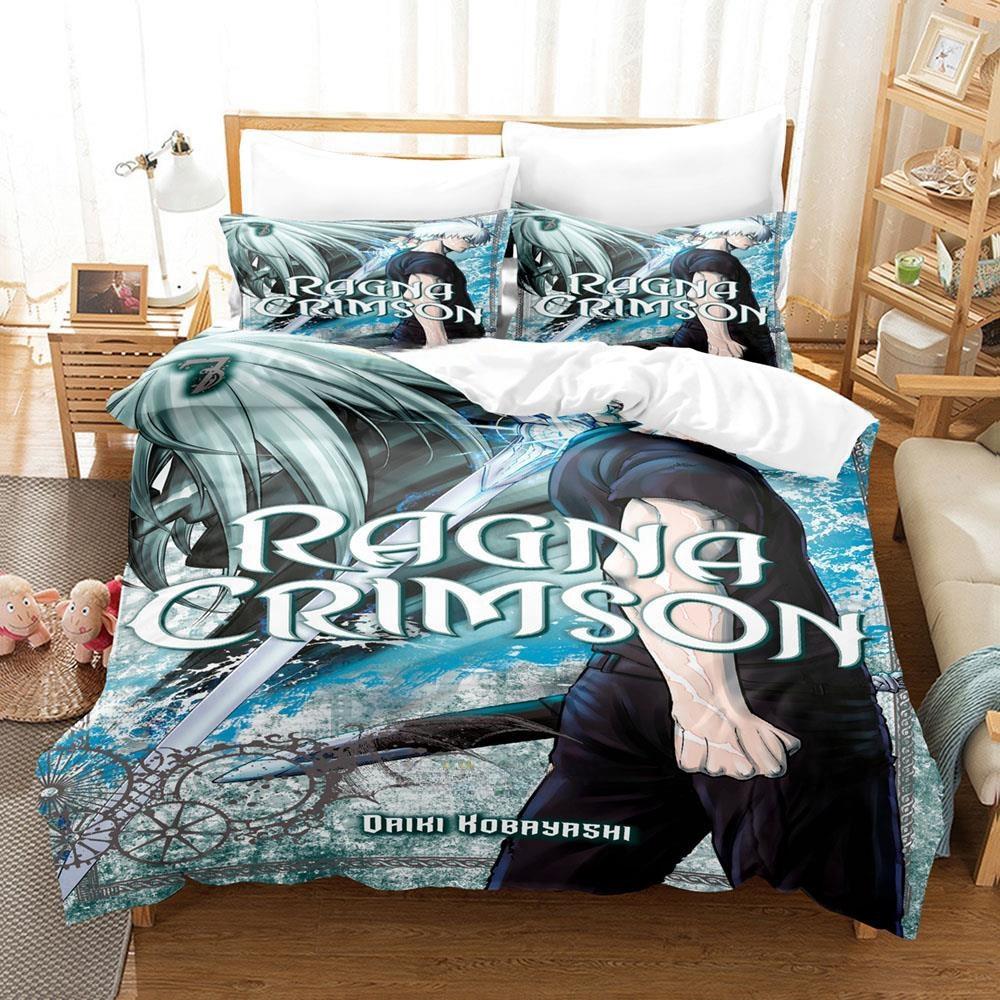 Anime Ragna Crimson Bedding Collection Single Twin Full Queen King Size Bed Collection Teenager Bedroom Linen Set 3D Print Anime Bed Sheet Set