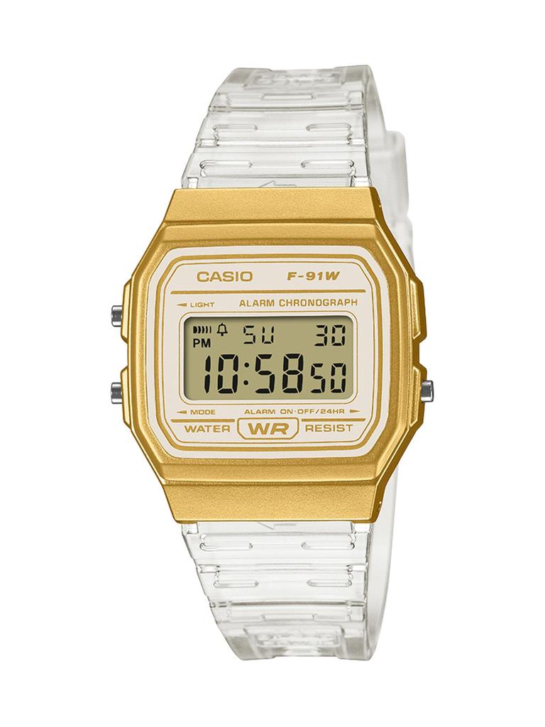 Casio Коллекционные часы Унисекс Золотой F-91WS-7A2JF