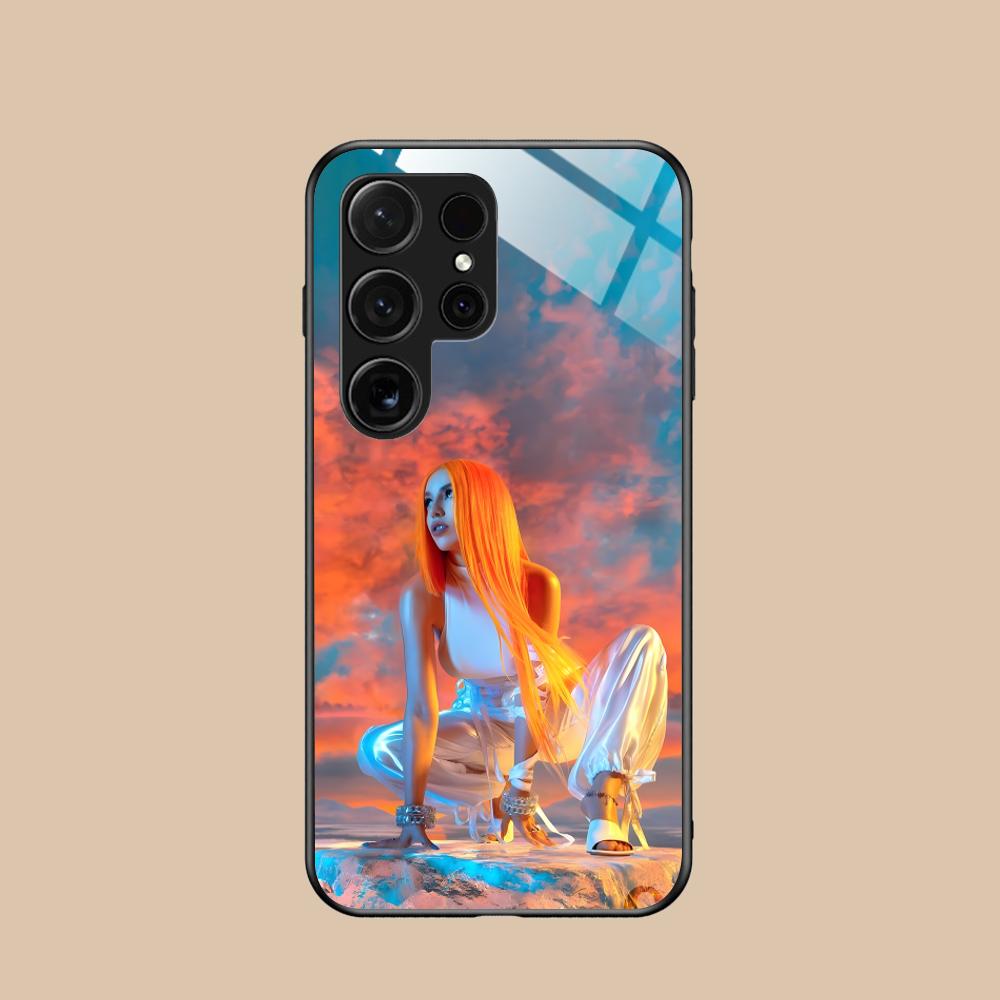 Модный стеклянный чехол для мобильного телефона Ava Max для Samsung Galaxy A56 55 54 53 52 51 36 35 34 23 16 15 5G Цветная обложка