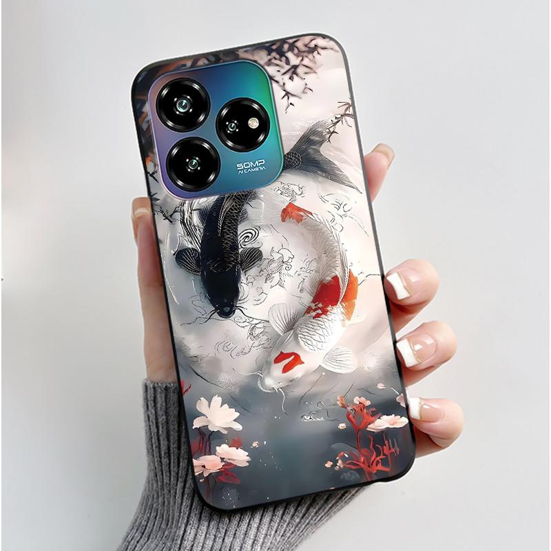 Для ZTE Axon 60 Lite / Blade V60 Vita / Nubia V60 Дизайнерский Чехол Милый Сердечко Кролик Чехол Черный Мягкий Силикон Защитная Крышка