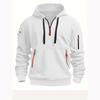 Men's European Size Casual Sport Hoodie with Zippered Arm Pocket - Autumn/Winter
