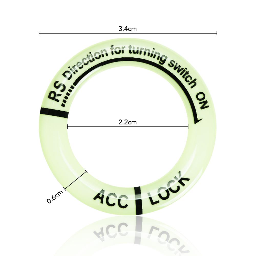 Ночной светящийся автомобильный брелок для ключей зажигания, наклейки для Ford Escape Kuga Mondeo Ecosport Fiesta Focus 2 3 MK1