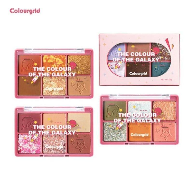 Colourgrid - Палитра теней для век 'Звезды' 6 цветов - 3 типа