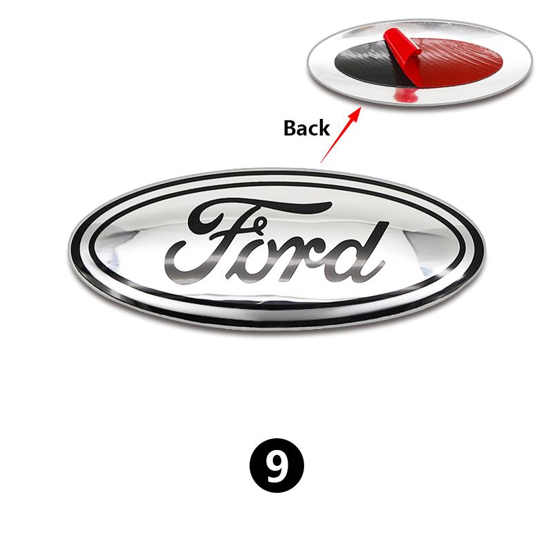 3D Aluminum Car Front Rear Badge Emblem Overlay 12.5cm For Ford Ranger Explorer Focus Fiesta Kuga Auto Tuning Styling Accessory