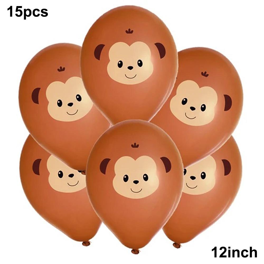 Monkey Birthday Supplies Monkey Keychains Balloons Cake Toppers Straws Dinner Plates Monkey Safari Jungle Theme Party Decoration