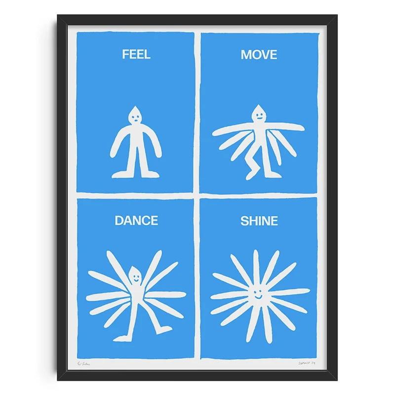 Винтажный Абстрактный Накорми свой разум Классические Постеры Принт Забота о себе Настенное искусство Холст Картина для Гостиной Спальни Домашний декор