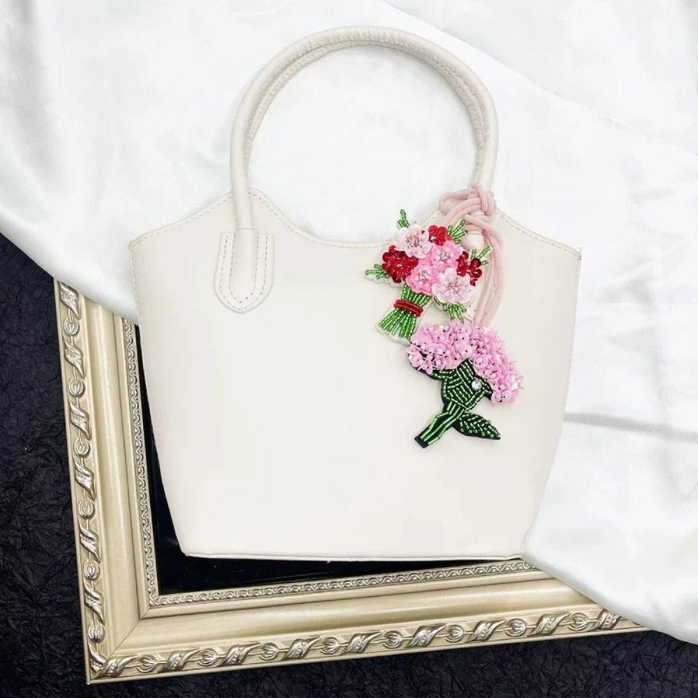 DIY Bouquet Pendant Potted Green Plants Bag Chain Charms Bag Accessories Car Accessory