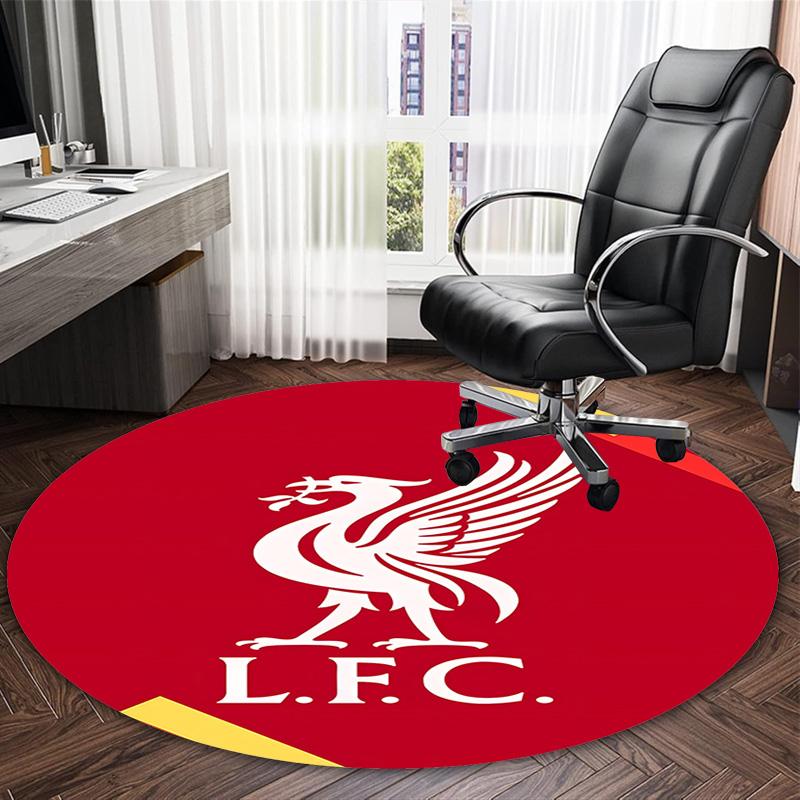 1pc L-Liverpool Carpet, Round Rug, Comfortable, Suitable for Entryways, Living Rooms, Office, And Bedrooms, Christmas Decoration