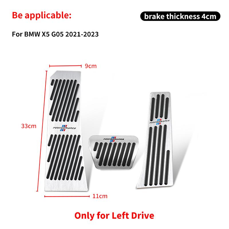 2025 Hot Car Brake Foot Rest Pedal Cover Alloy Rubber Gas Pedal Protector For BMW X3 X5 M5 M3 E46 E90 E60 F10 E39 F30 E36 G30 E8