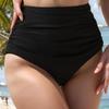 Женские трусы-бикини с высокой талией, утягивающие живот, с драпировкой