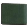 Takeo Kikuchi Men's Margo II Bifold Wallet, Genuine Leather, 780613, Cowhide Leather, 05, Green