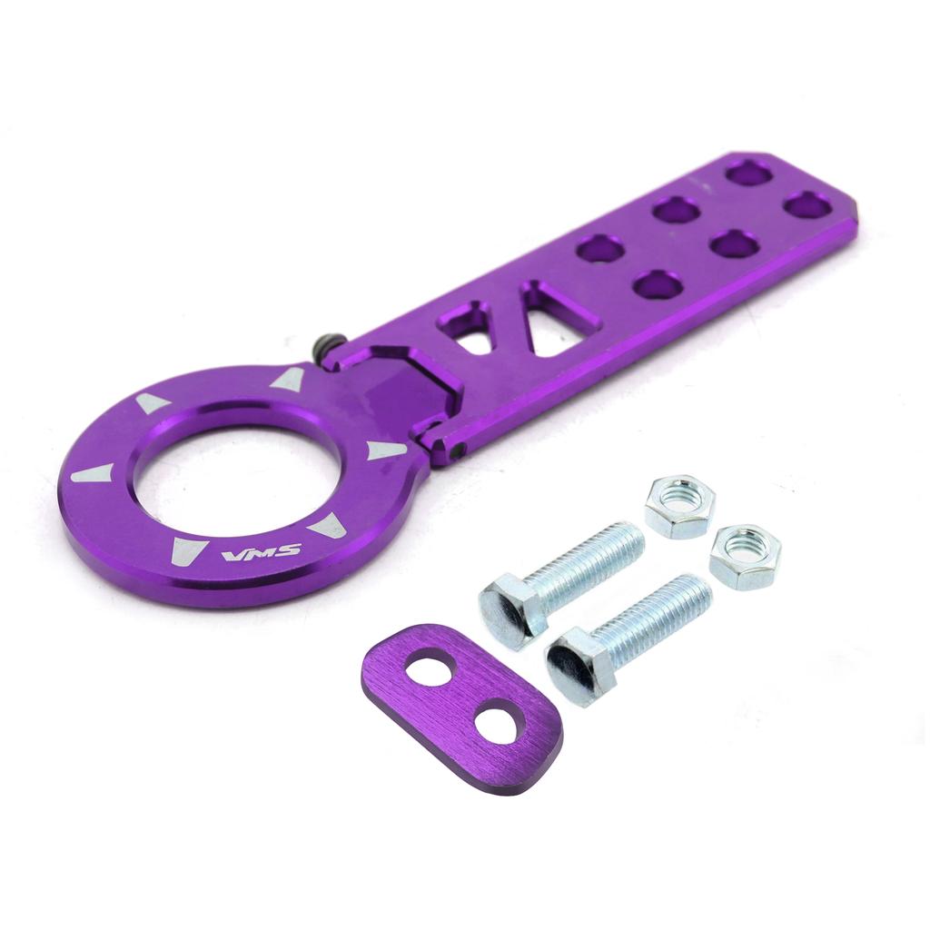 Vms Vehicle Accessories Racing Front Tow Hooks Car Aluminum Adjustable Folding Auto Trailer Ring 6 Colors For Most Honda